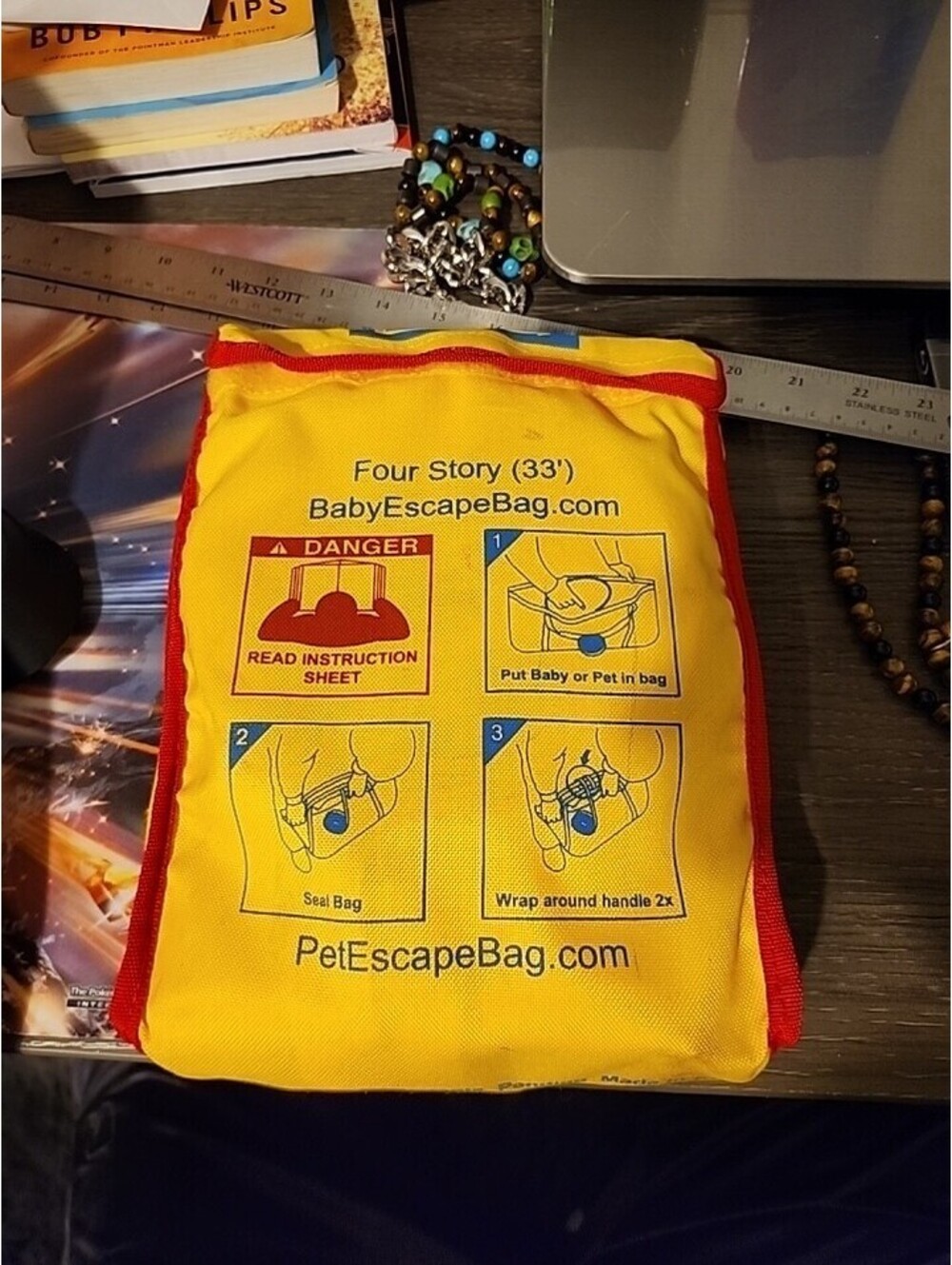 Baby Rescue Bag Fire Safety Emergency Rapid Evacuation Device Fire Escape 33'